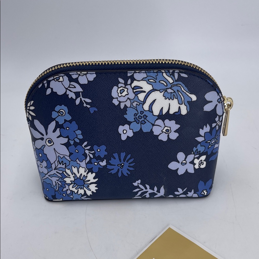 Michael Kors Navy and White Floral Cosmetic Bag - Picture 5 of 9